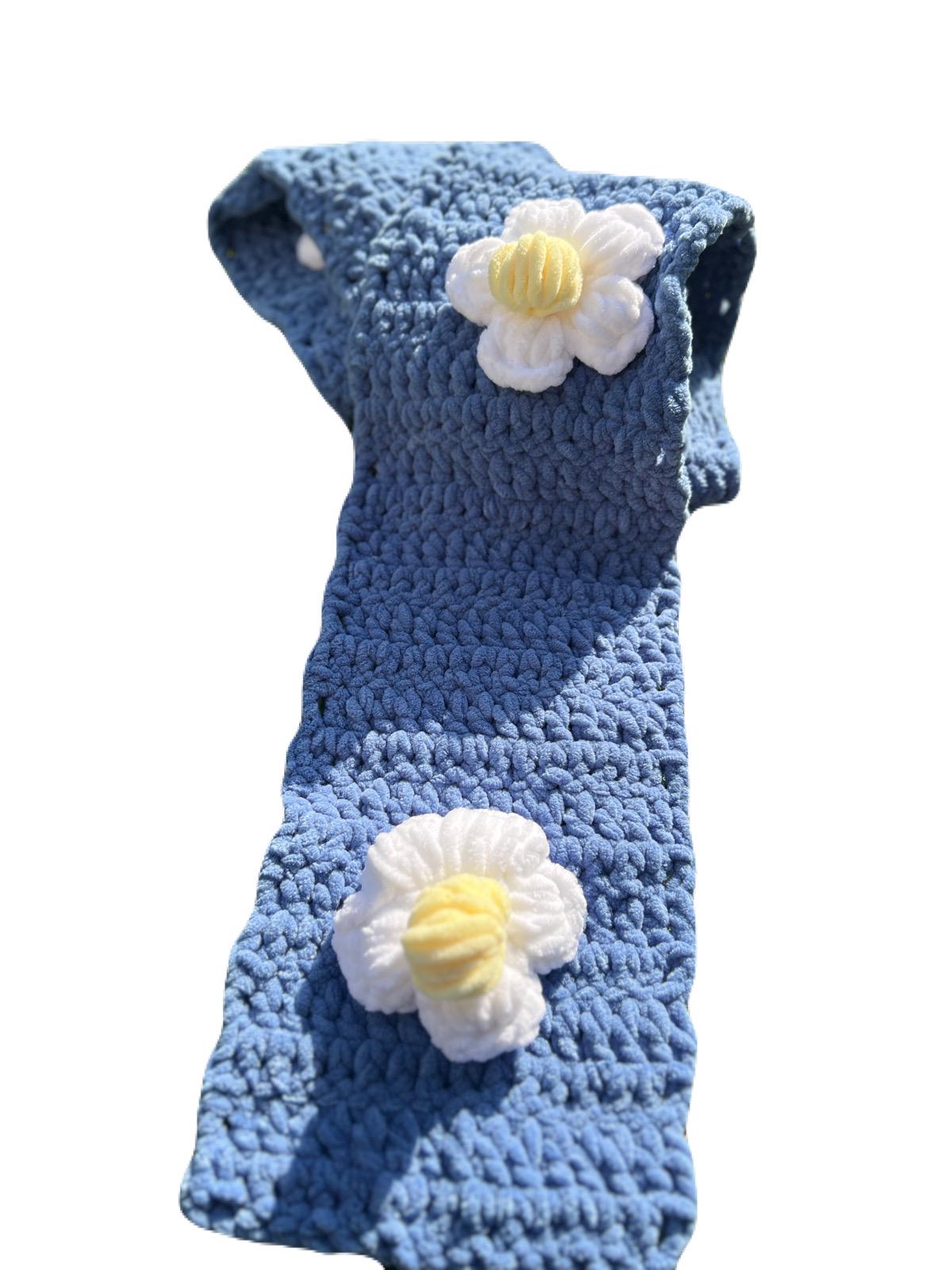 Fluffy Scarf,Strawberry Scarf,Cloud Scarf,Daisy Scarf,Cherry Scarf,Tulip Scarf,Bow Scarf,Handmade Crochet Scarf,Gift Scarf