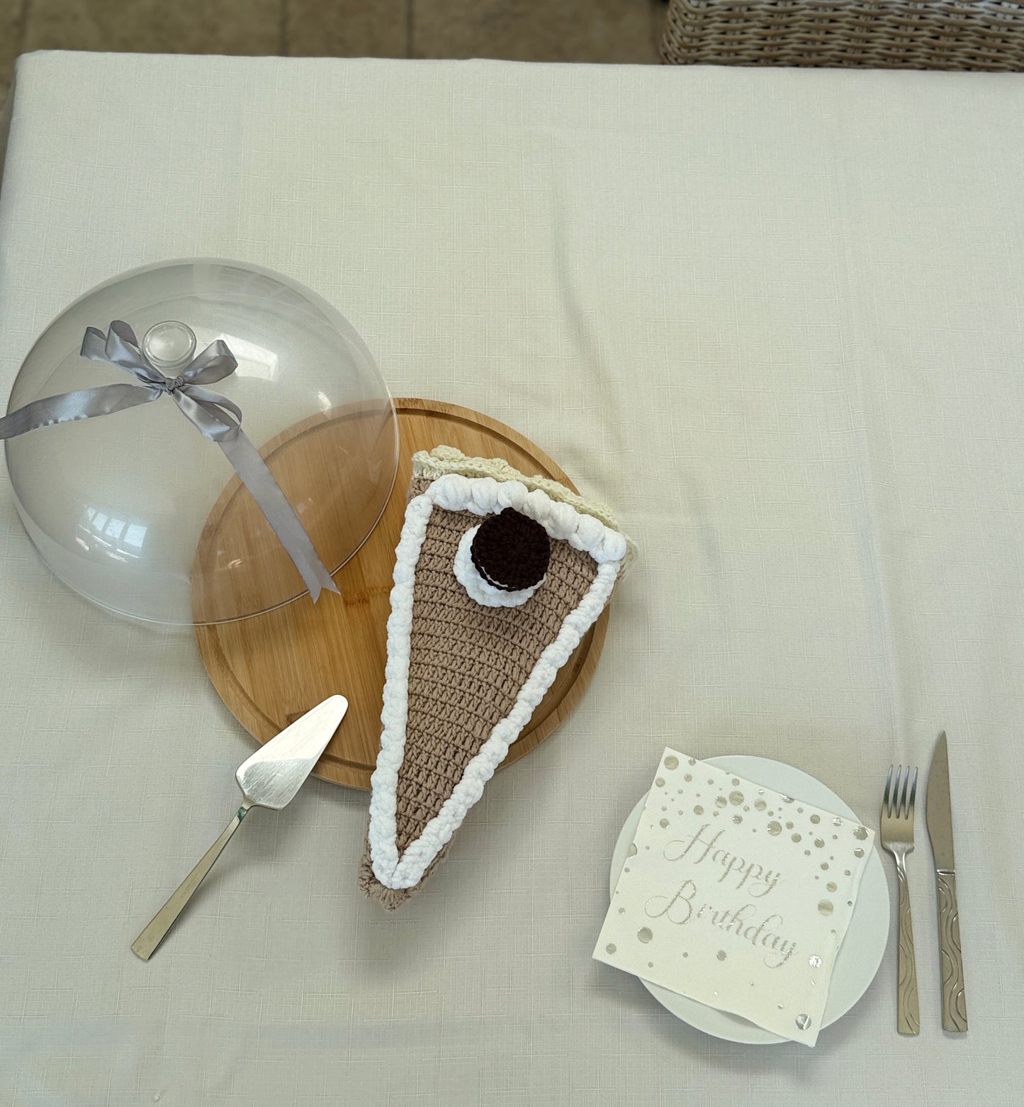 Crochet Cake Slice Blanket – Handmade Gift | 3 Sizes | 4 Toppings | Free Gift Packaging