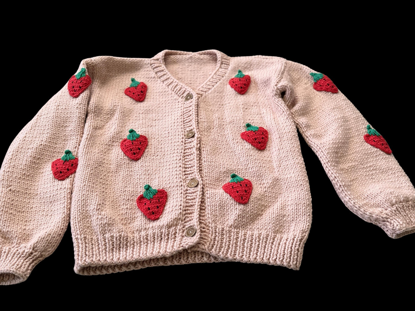 Strawberry Cardigan,Handmade Cardigan,Trendy Cardigan,Gift for Girlfriend Wife,Birthday Gift,Fashion Cardigan