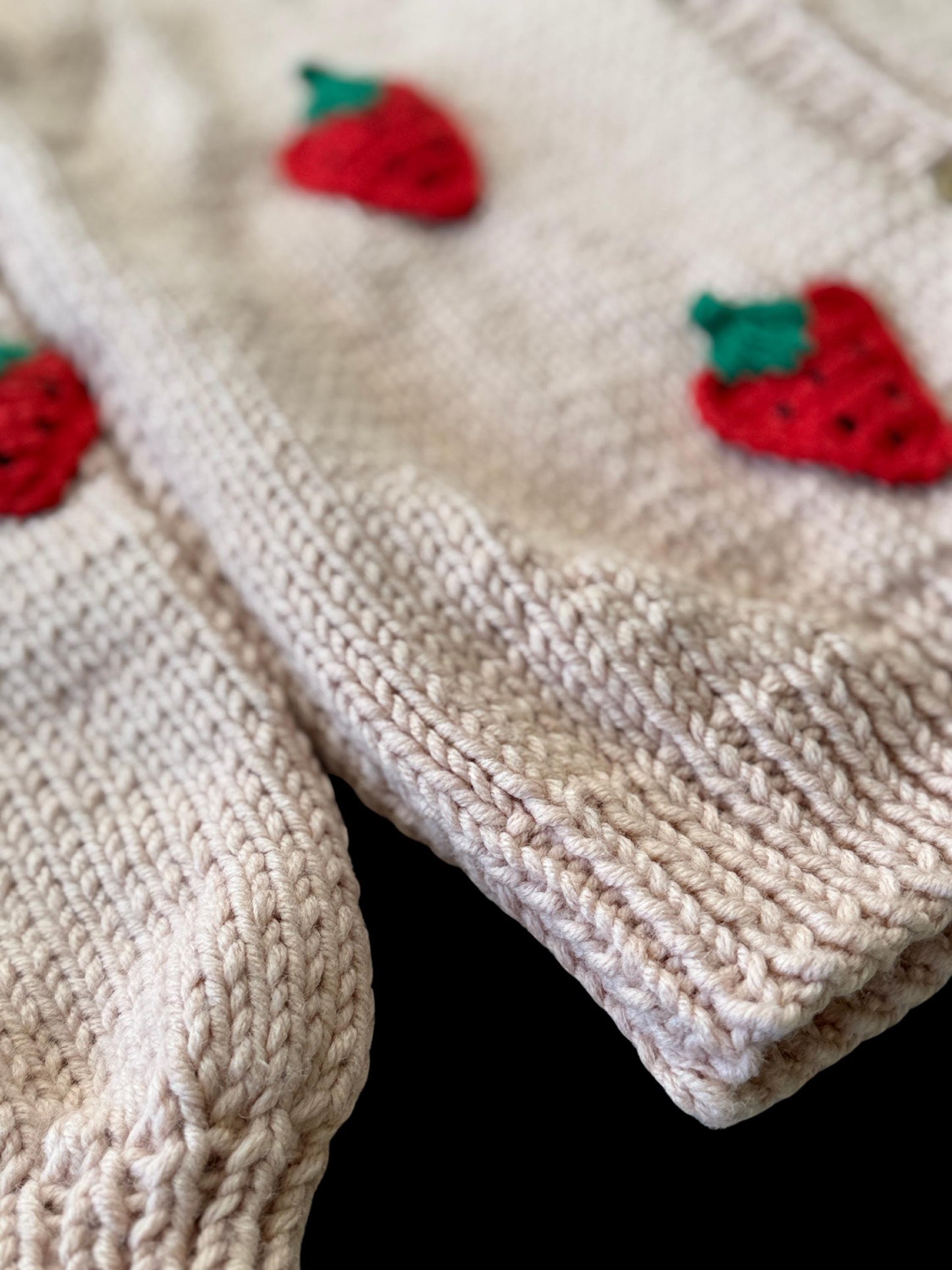 Strawberry Cardigan,Handmade Cardigan,Trendy Cardigan,Gift for Girlfriend Wife,Birthday Gift,Fashion Cardigan