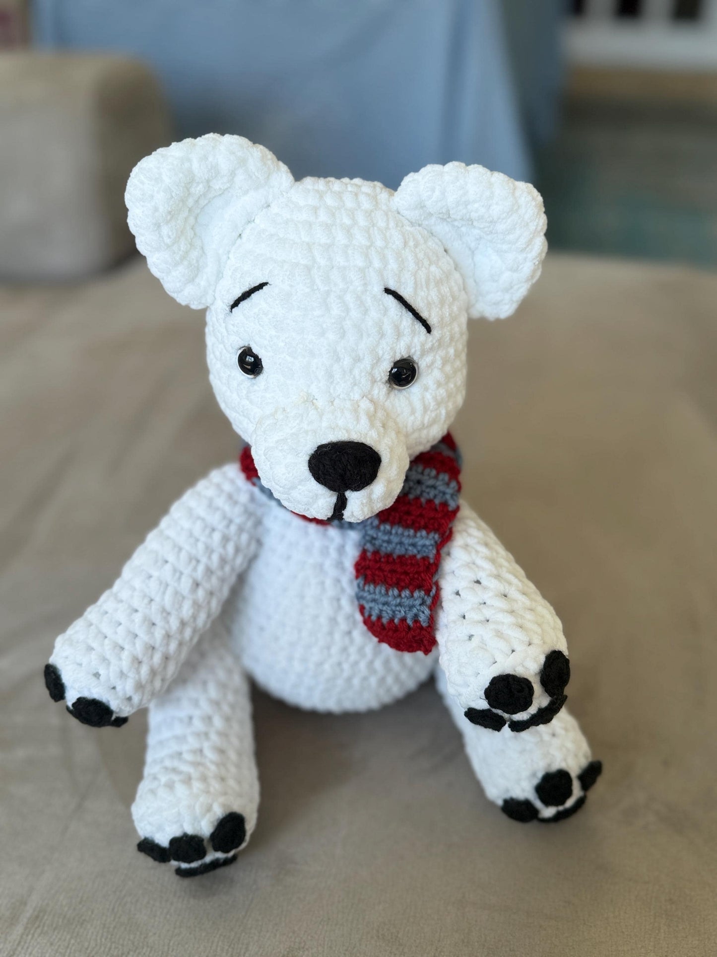 Junior Mint Crochet Polar Bear Plushie: TSITP Inspired Handmade Toy