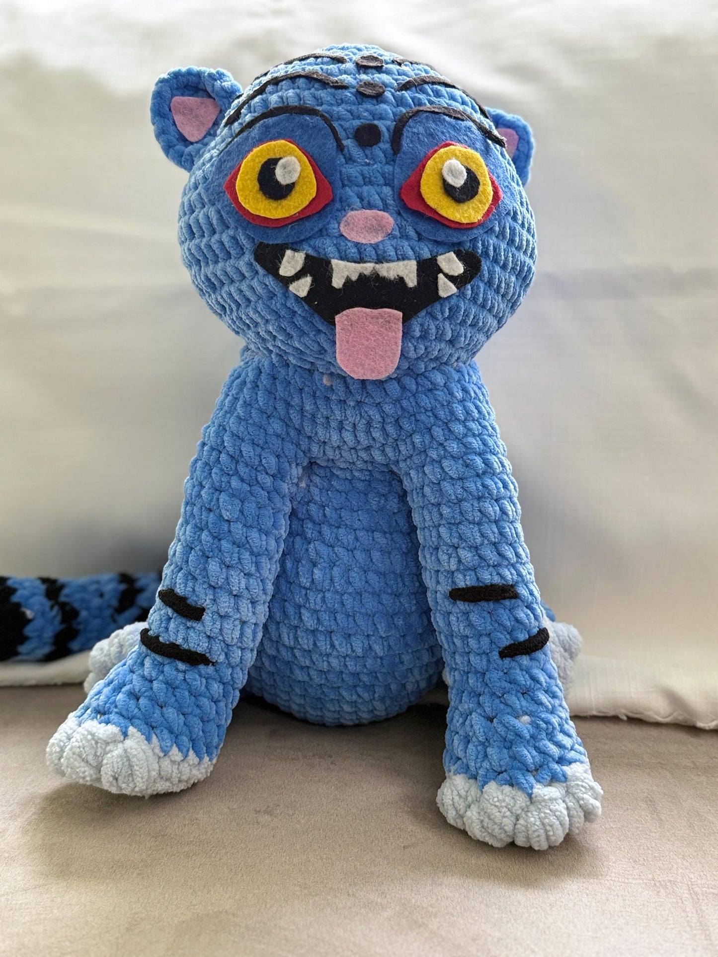 Handmade Crochet Plush ā Inspired by Derpy Tiger (K-Pop Demon Hunter)