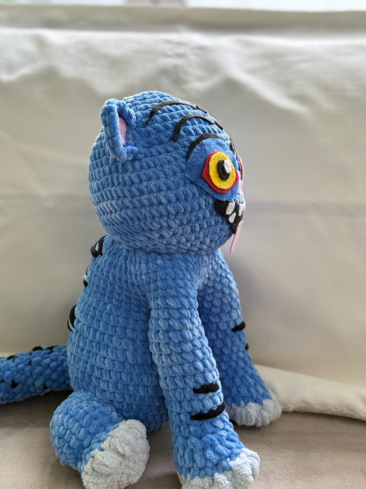 Handmade Crochet Plush ā Inspired by Derpy Tiger (K-Pop Demon Hunter)