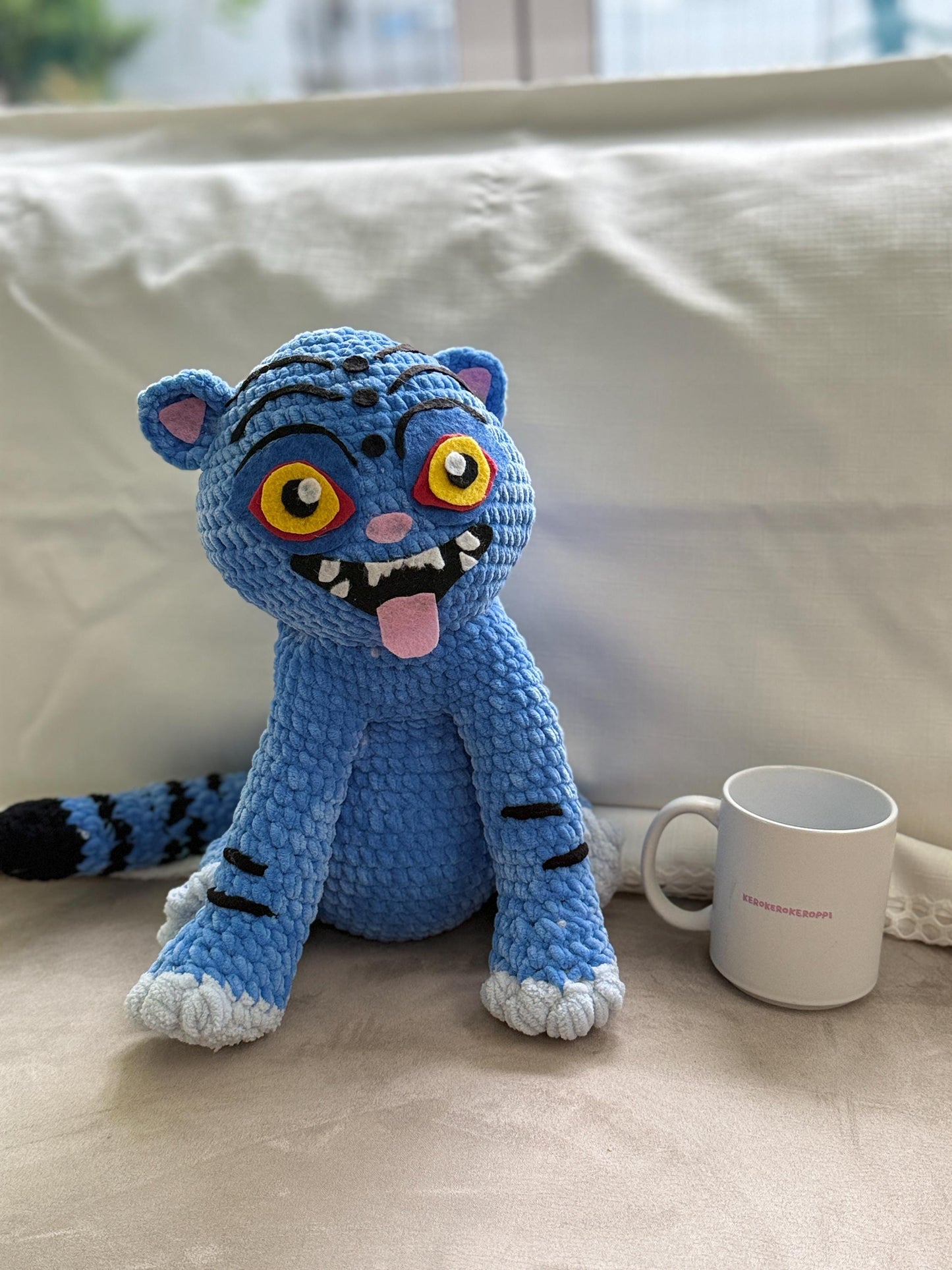 Handmade Crochet Plush ā Inspired by Derpy Tiger (K-Pop Demon Hunter)