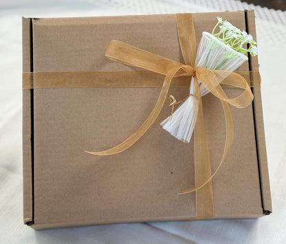 Personalized Sunflower Gift Box – Handmade Crochet Flower Bouquet, Custom Mug, Keychain & Candle Set SA