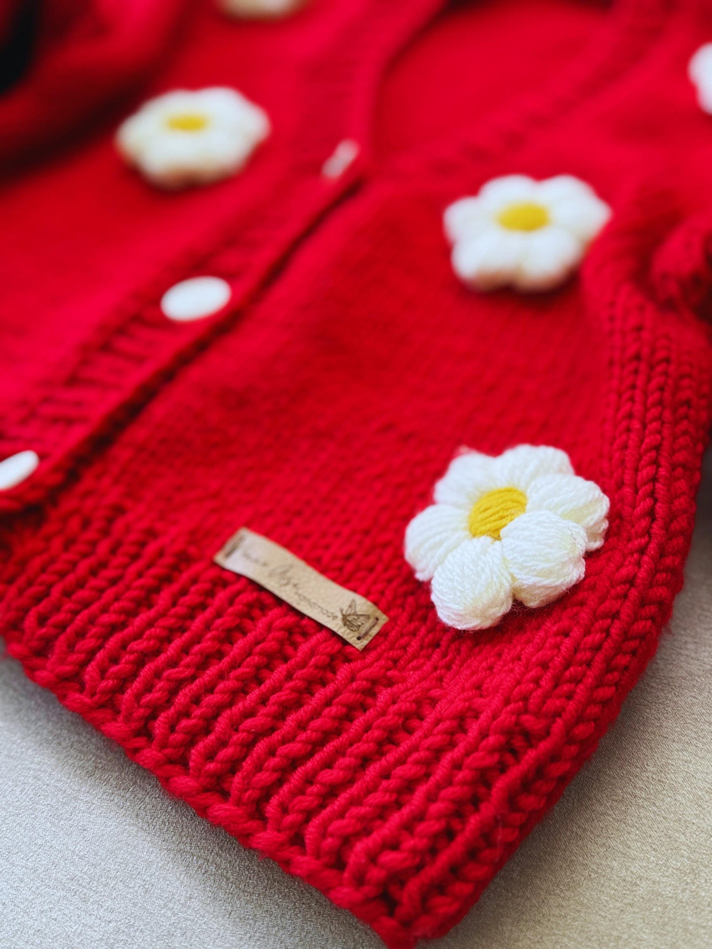 Daisy Cardigan,Handmade Cardigan,Trendy Cardigan,Gift for Girlfriend Wife,Birthday Gift,Fashion Cardigan
