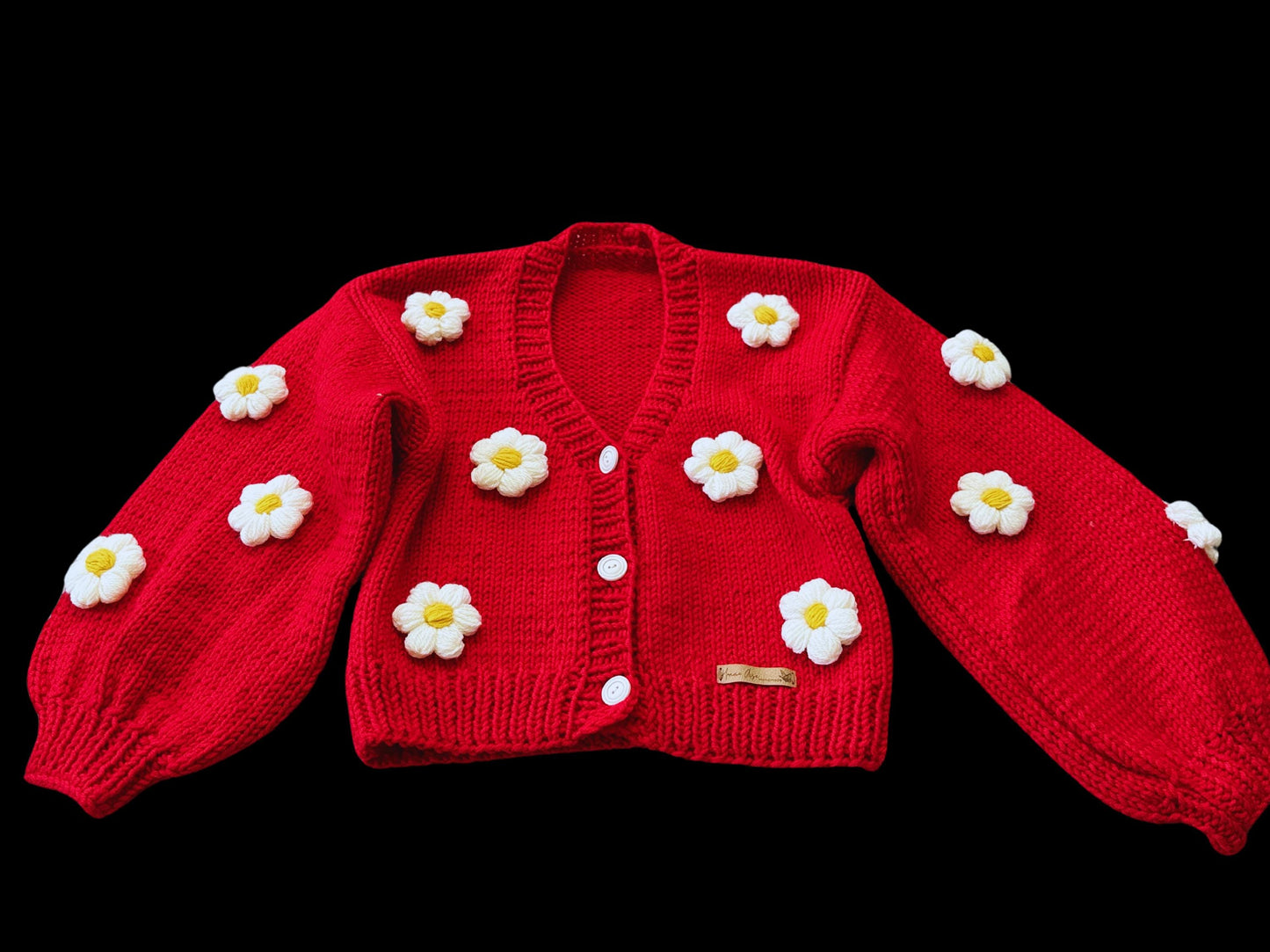 Daisy Cardigan,Handmade Cardigan,Trendy Cardigan,Gift for Girlfriend Wife,Birthday Gift,Fashion Cardigan