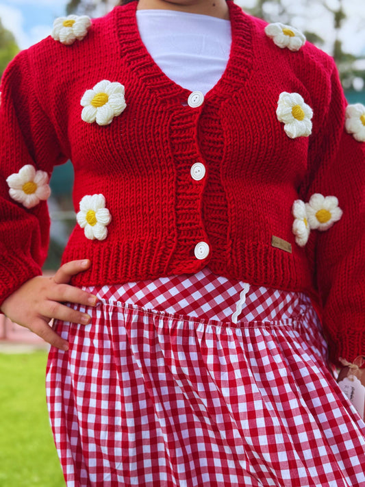 Daisy Cardigan,Handmade Cardigan,Trendy Cardigan,Gift for Girlfriend Wife,Birthday Gift,Fashion Cardigan