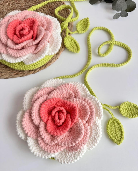 3D Rose Kids Handbag,Handmade Gift,Gift for Girls,Birthday Gift