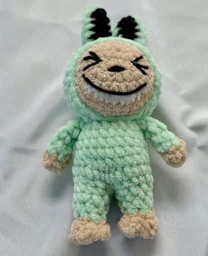 Crochet Labubu Plushie: Handmade Velvet Yarn Stuffed Animal SA