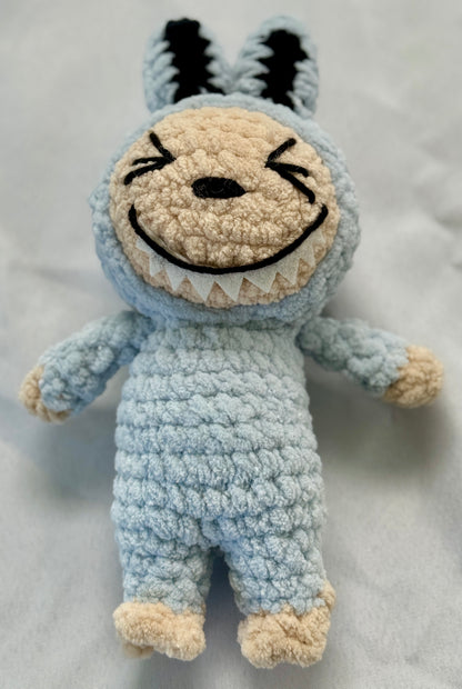 Crochet Labubu Plushie: Handmade Velvet Yarn Stuffed Animal SA
