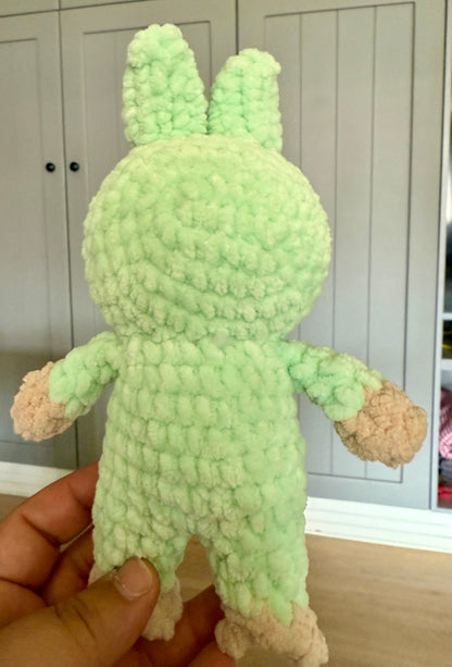Crochet Labubu Plushie: Handmade Velvet Yarn Stuffed Animal SA