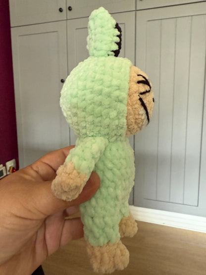 Crochet Labubu Plushie: Handmade Velvet Yarn Stuffed Animal SA