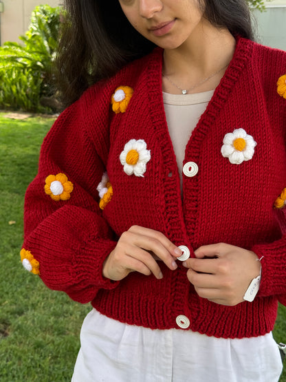 Handmade Daisy Cardigan SA