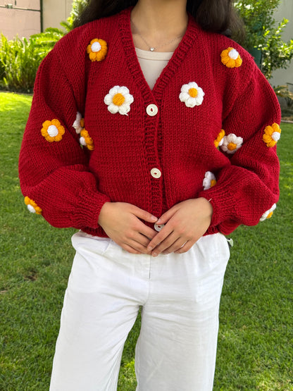 Handmade Daisy Cardigan SA