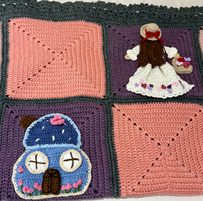 Whimsical Crochet Storybook Blanket