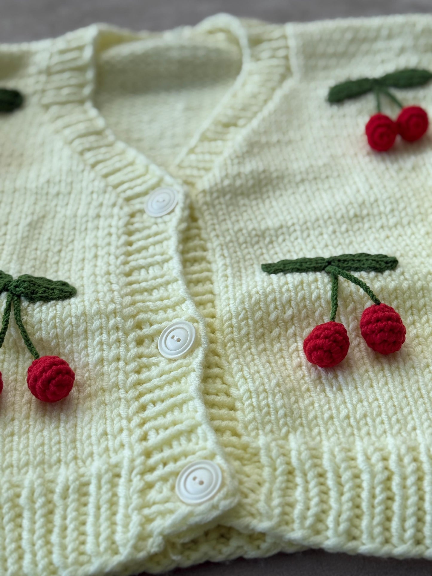 Cherry Cardigan,Handmade Cardigan,Trendy Cardigan,Gift for Girlfriend Wife,Birthday Gift,Fashion Cardigan