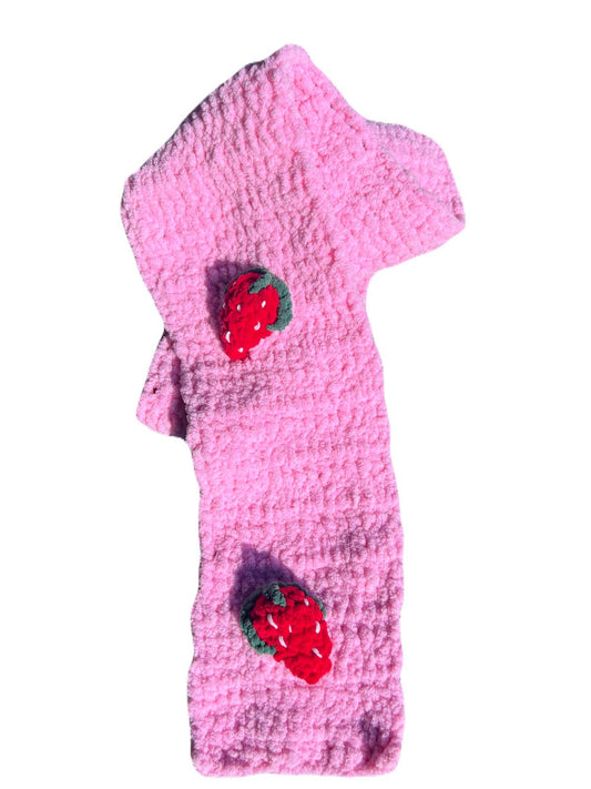 Fluffy Scarf,Strawberry Scarf,Cloud Scarf,Daisy Scarf,Cherry Scarf,Tulip Scarf,Bow Scarf,Handmade Crochet Scarf,Gift Scarf