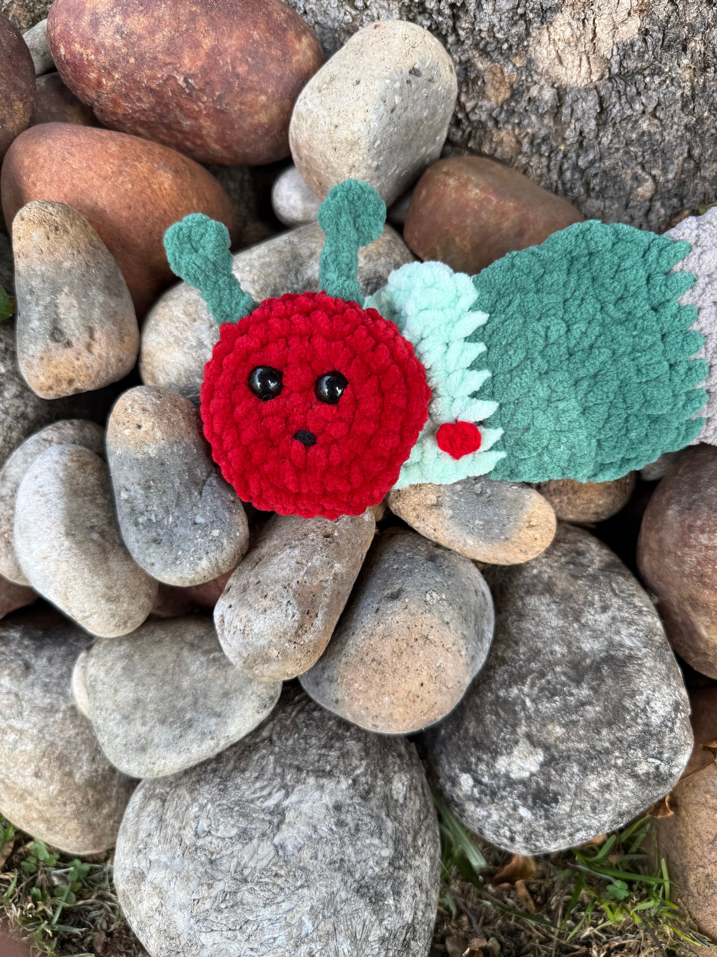 Crochet Caterpillar Scarf – Plush Velvet, Custom Colors