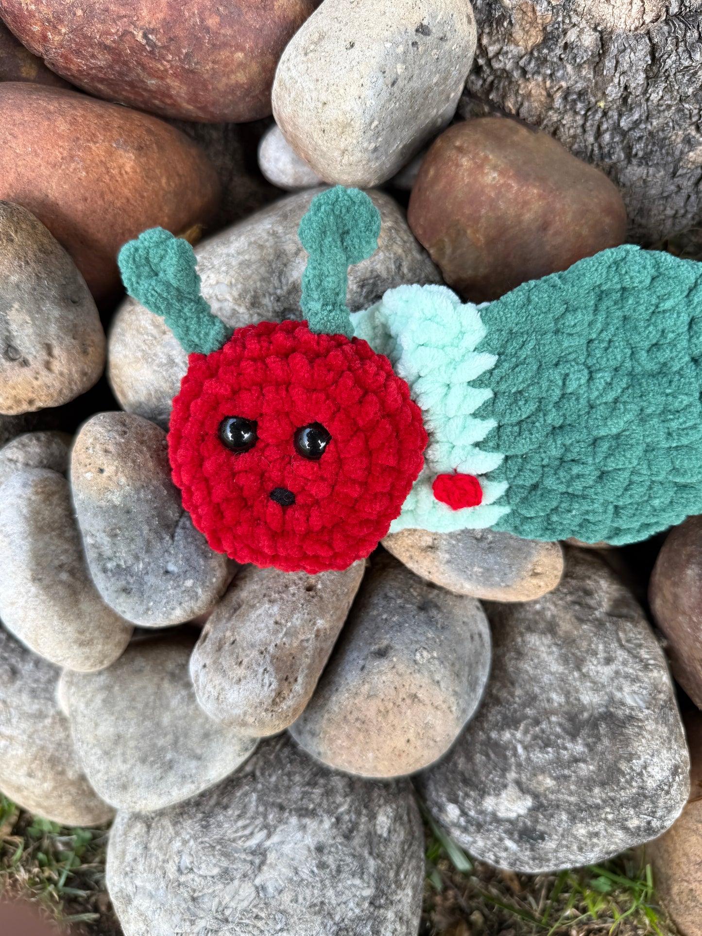 Crochet Caterpillar Scarf – Plush Velvet, Custom Colors