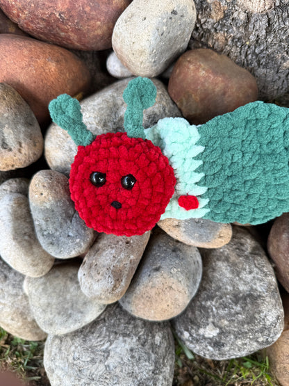 Crochet Caterpillar Scarf – Plush Velvet, Custom Colors