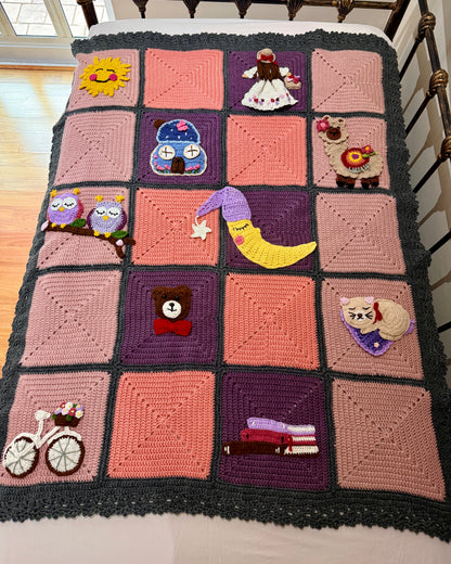 Whimsical Crochet Storybook Blanket