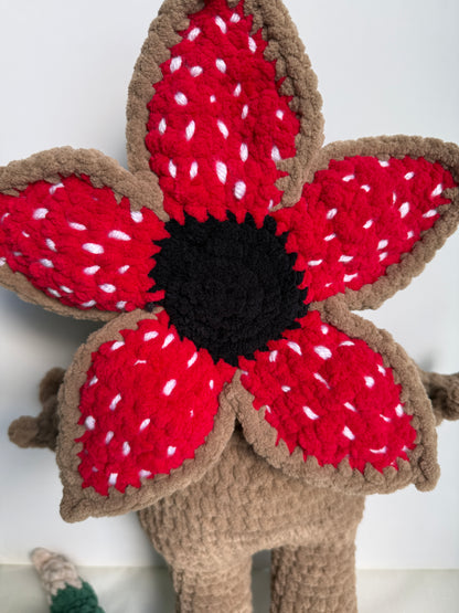 Demogorgon-Inspired Crochet Flower Monster Plush