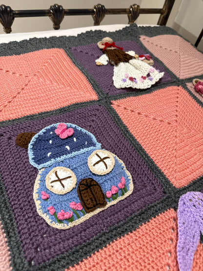 Whimsical Crochet Storybook Blanket