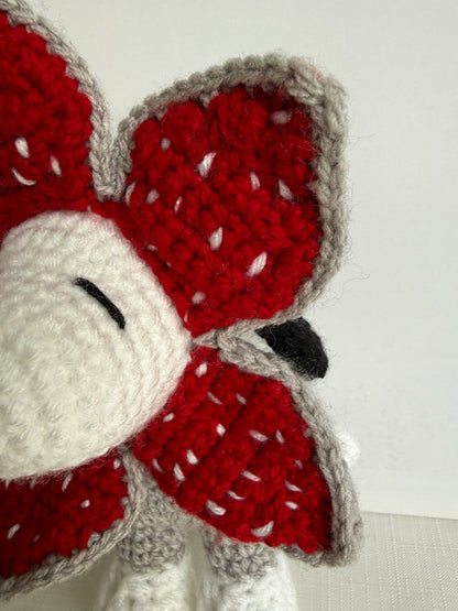 Demogorgon & Snoopy Inspired Crochet Flower Plush – Handmade Stranger Things Style Doll