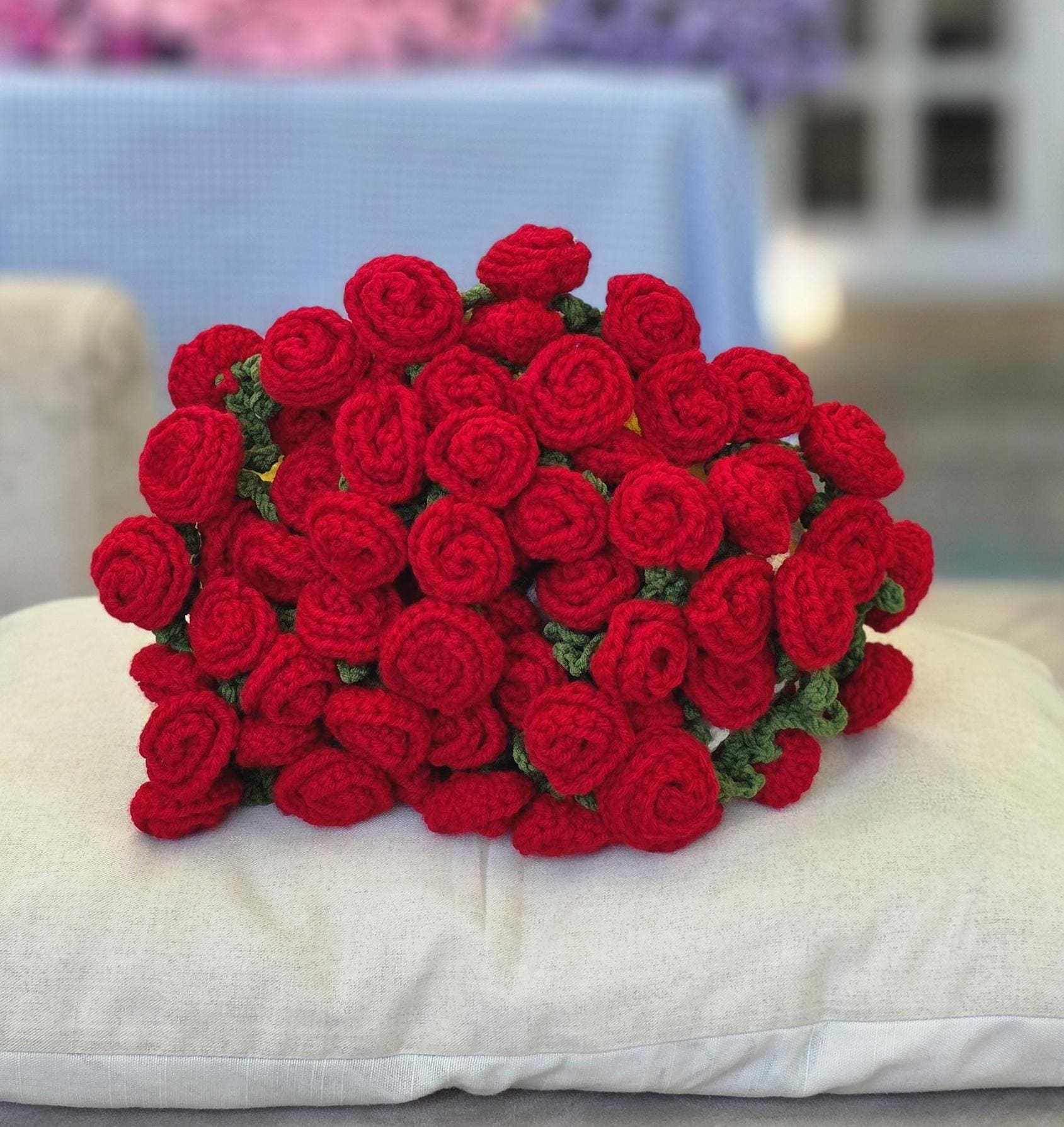 Handmade crochet bouquet throw – South African seller
