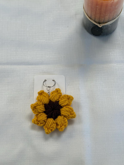 Personalized Sunflower Gift Box – Handmade Crochet Flower Bouquet, Custom Mug, Keychain & Candle Set SA