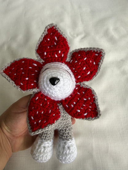 Demogorgon & Snoopy Inspired Crochet Flower Plush – Handmade Stranger Things Style Doll