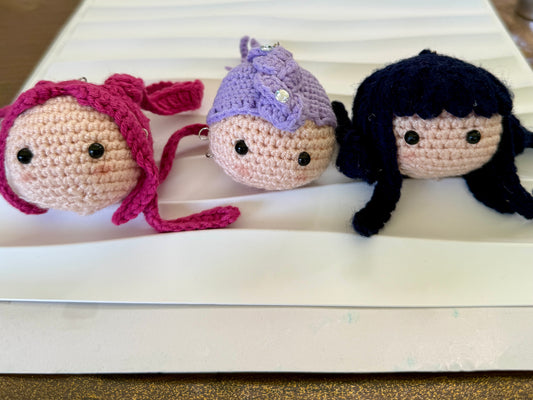 Huntrix Girls Keychain Set • K-Pop Demon Hunters Plush Bag Charm • Handmade Crochet SA