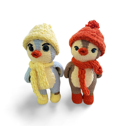 Handmade Velvet Penguin Plushie: Customizable Amigurumi Toy,Christmas Gifts for Kids