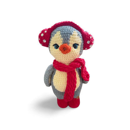Handmade Velvet Penguin Plushie: Customizable Amigurumi Toy,Christmas Gifts for Kids