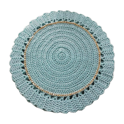 Crochet Placemat & Napkin Ring Set (Set of 6) - Boho Farmhouse Table Decor