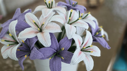 Handmade Crochet Flowers: Unique Home Decor Arrangement