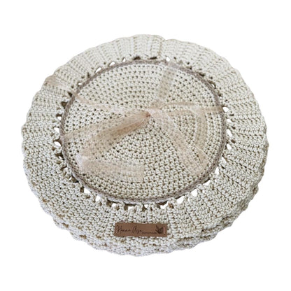 Crochet Placemat & Napkin Ring Set (Set of 6) - Boho Farmhouse Table Decor