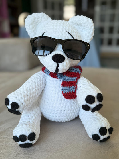 Junior Mint Crochet Polar Bear Plushie: TSITP Inspired Handmade Toy
