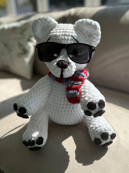 Junior Mint Crochet Polar Bear Plushie: TSITP Inspired Handmade Toy