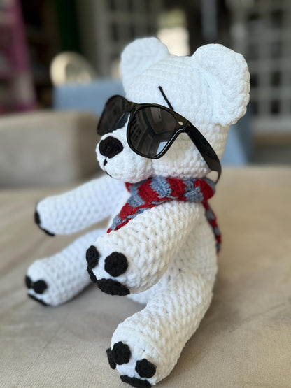 Junior Mint Crochet Polar Bear Plushie: TSITP Inspired Handmade Toy