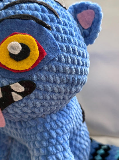 Handmade Crochet Plush – Inspired by Derpy Tiger (K-Pop Demon Hunter)