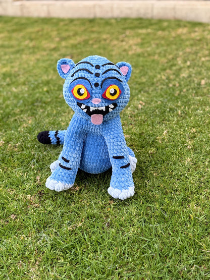 Handmade Crochet Plush – Inspired by Derpy Tiger (K-Pop Demon Hunter)