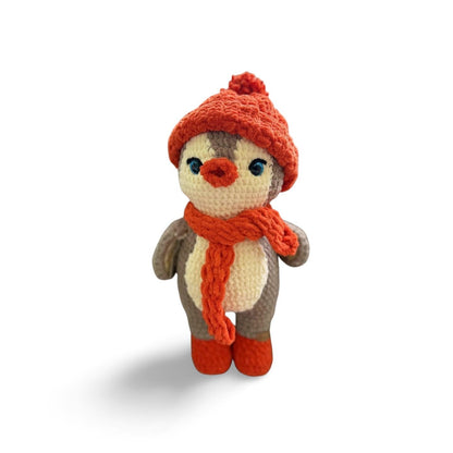 Handmade Velvet Penguin Plushie: Customizable Amigurumi Toy,Christmas Gifts for Kids