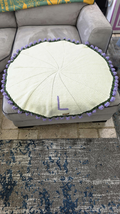 Handmade Crochet Flower Blanket: 3D Floral Bouquet Throw,Gift for Her, Unique Home Decor, Up to 200 cm Sizes Available,Christmas Gift