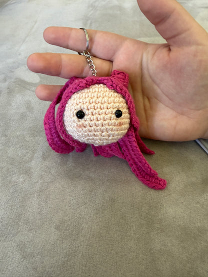 Huntrix Girls Keychain Set • K-Pop Demon Hunters Plush Bag Charm • Handmade Crochet SA