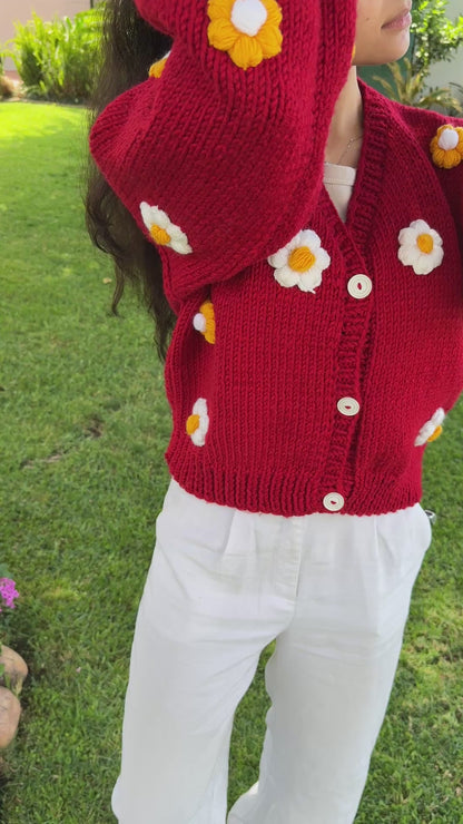 Handmade Daisy Cardigan SA