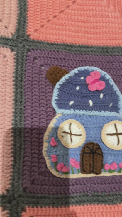 Whimsical Crochet Storybook Blanket