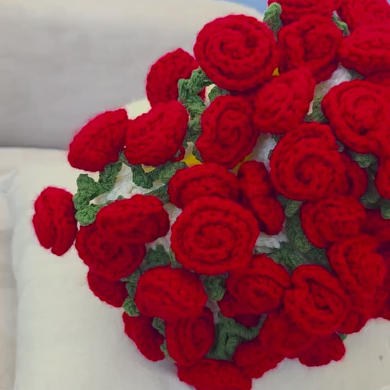 Handmade Crochet Flower Blanket: 3D Floral Bouquet Throw,Gift for Her, Unique Home Decor, Up to 200 cm Sizes Available,Christmas Gift