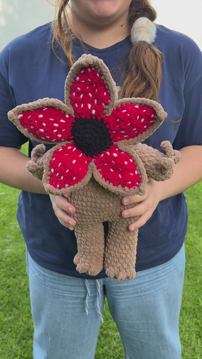Demogorgon-Inspired Crochet Flower Monster Plush